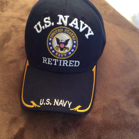 Us Retired Navy Hat Blue Excellent 